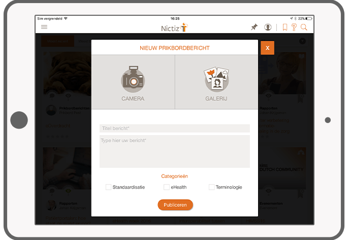 Function Uploaden - Nictiz actualiteiten app