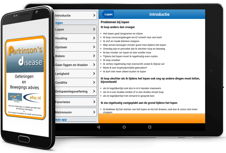 EFOX Parkinson’s Exercises app