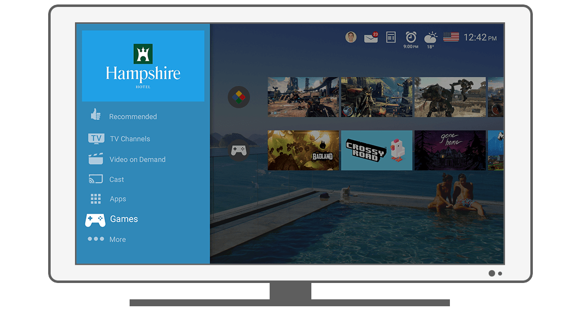 Function Menu - Games - Philips Android TV launcher app