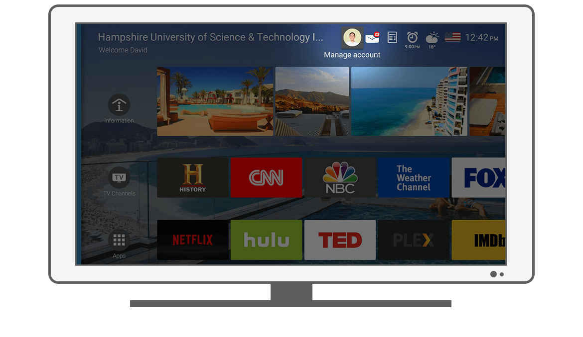 Function Manage account - Philips Android TV launcher app