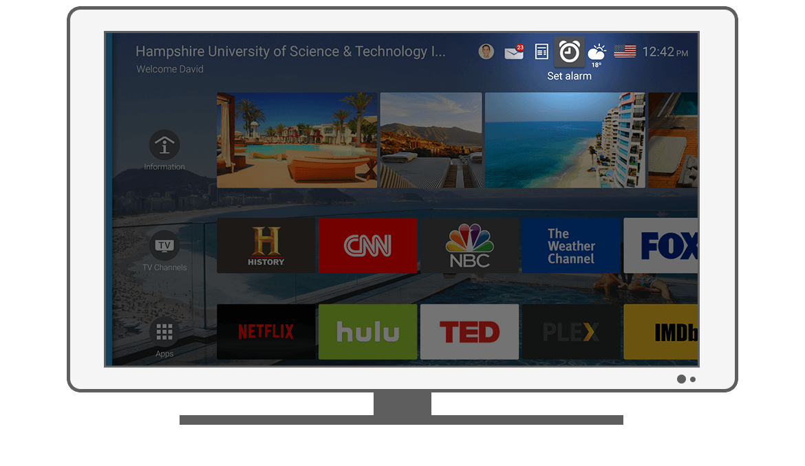 Function Set alarm - Philips Android TV launcher app