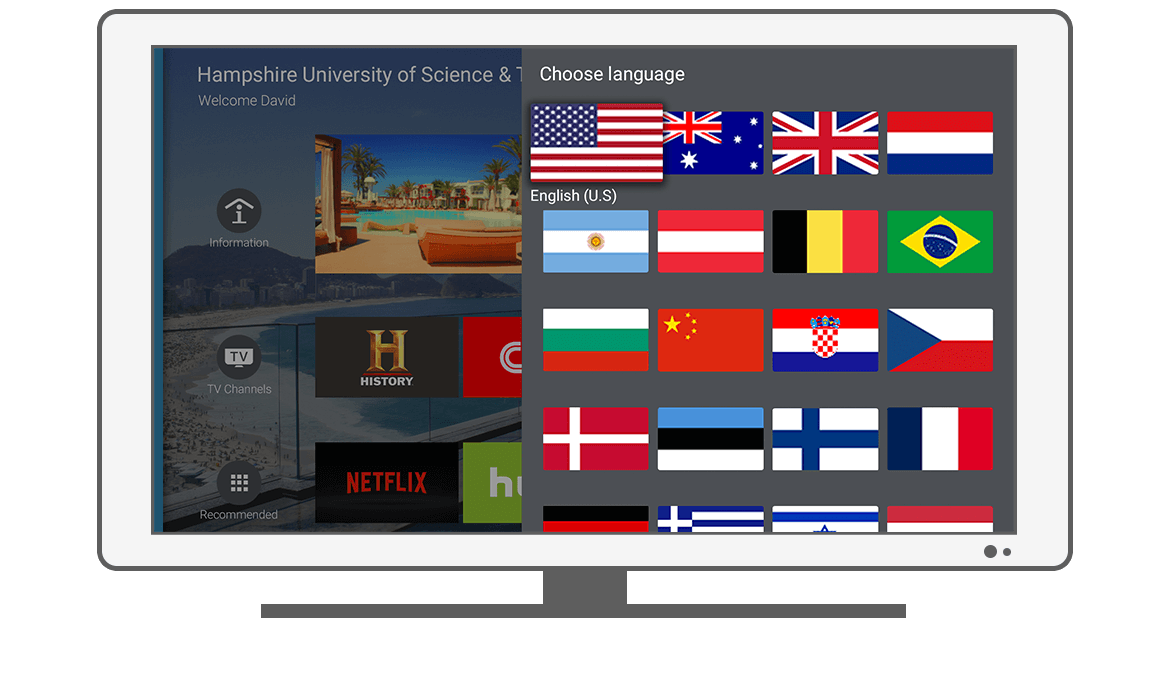 Function Choose language - Philips Android TV launcher app