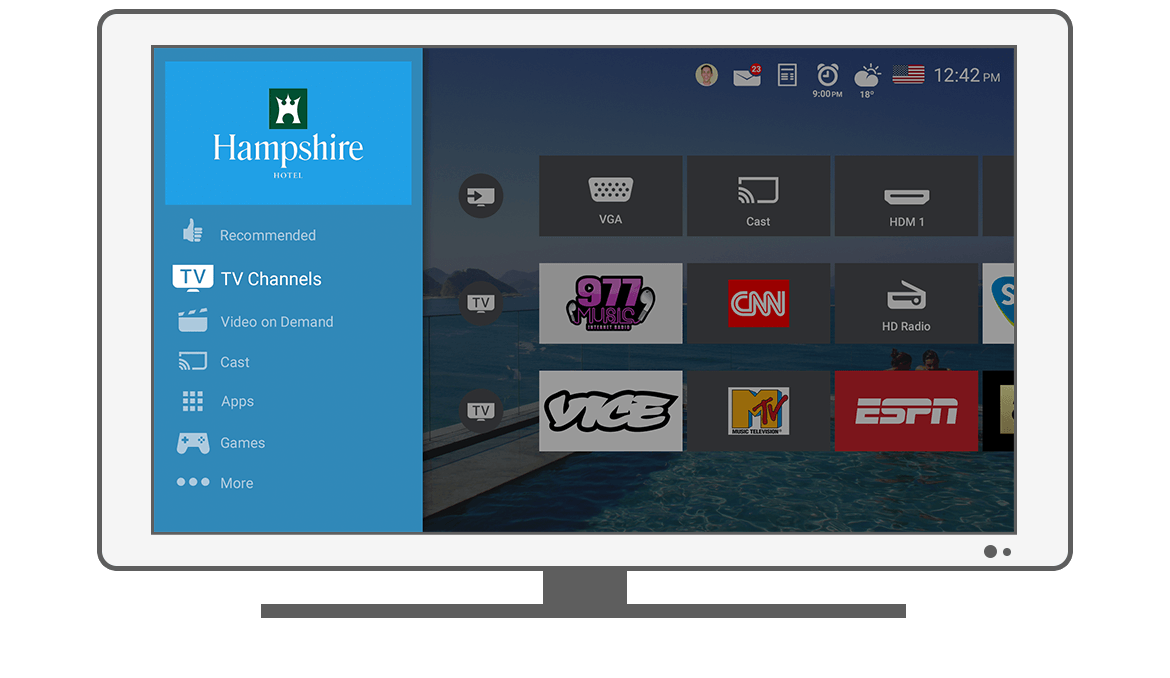 Function Menu - TV Channels - Philips Android TV launcher app