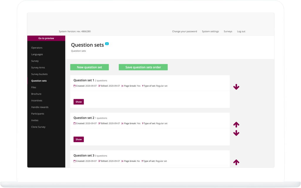 Function Vragenlijst aanmaken - RIVM Respondent Driven Sampling