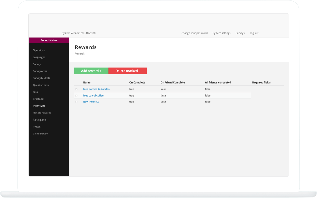 Function Beloningen   - RIVM Respondent Driven Sampling