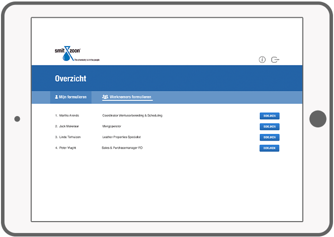 Function Forms overview - Smit & Zoon HR solution