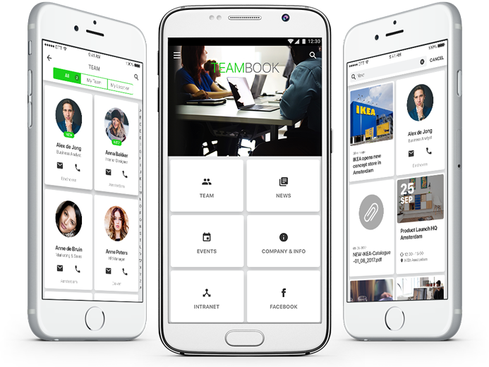 Teambook intranet app