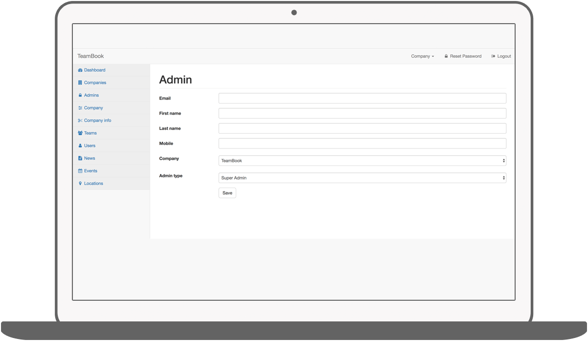 Function Admin toevoegen  - Teambook intranet app