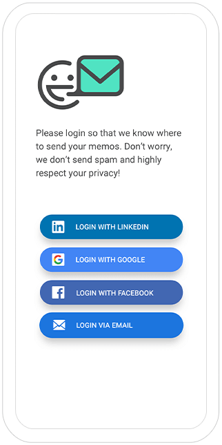 Function Inloggen - VoNo Voice Note to Mail app