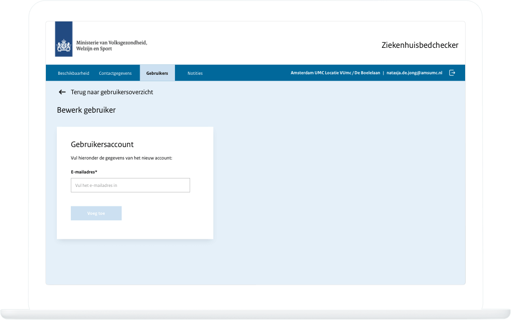 Function CMS - Nieuwe beheerder - Ziekenhuisbedchecker