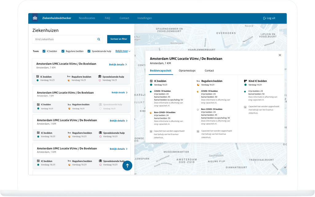 Function Ziekenhuis details - Ziekenhuisbedchecker