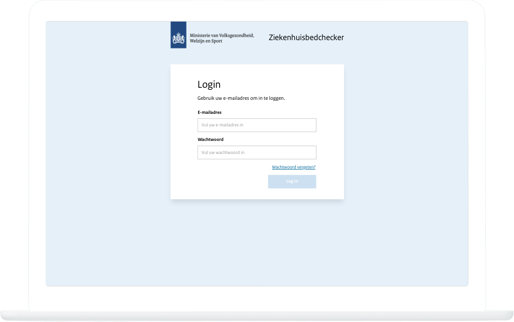 Function CMS - Inloggen - Ziekenhuisbedchecker