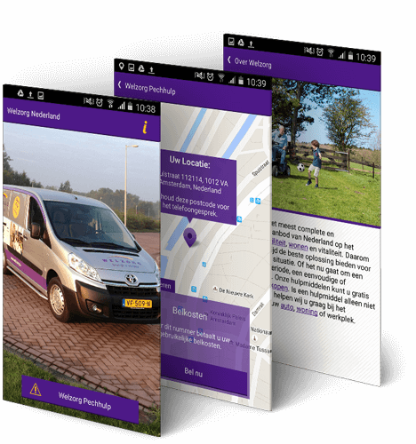 Welzorg Pechhulp app beschrijving