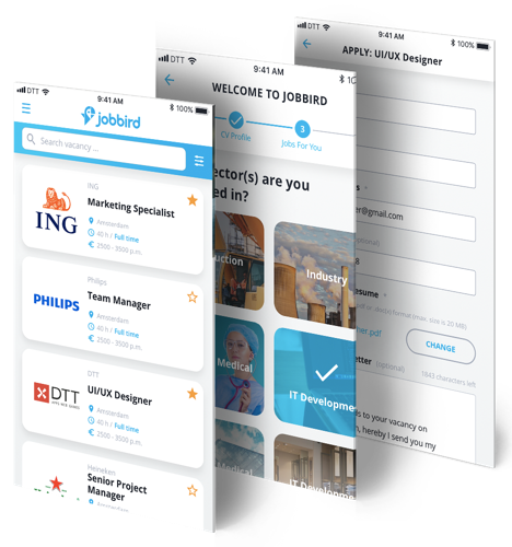 Jobbird app beschrijving