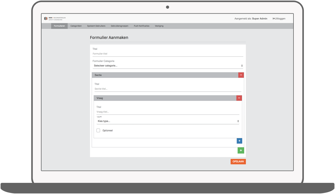 Function Formulieren aanmaken  - BMN Health & Safety app