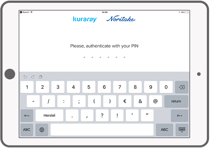 Function Inloggen met pin - Kuraray Noritake rating app
