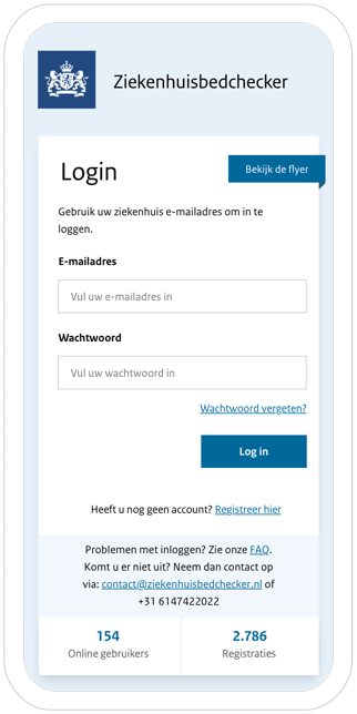 Function Inloggen - Ziekenhuisbedchecker