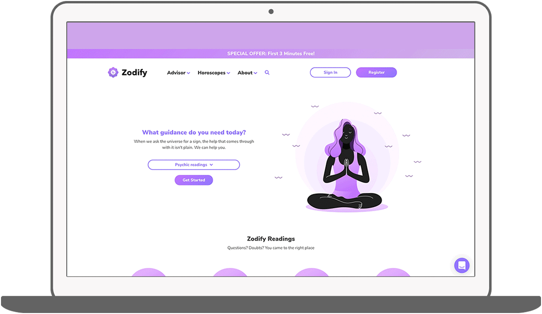 Function Home page - Zodify spiritual platform