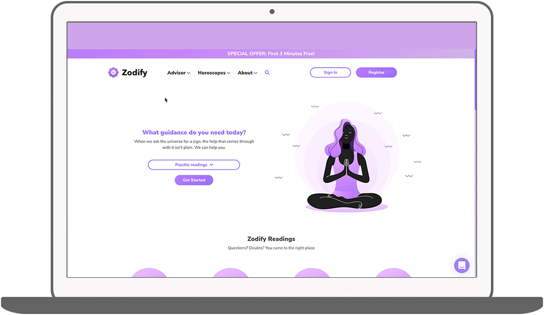 Function Menu - Zodify spiritueel platform