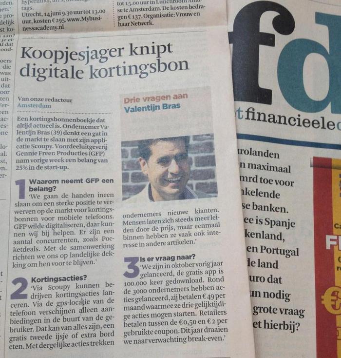 scoupy in financieel dagblad