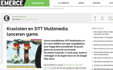 The Krasloten December Calendar Game on Emerce.nl