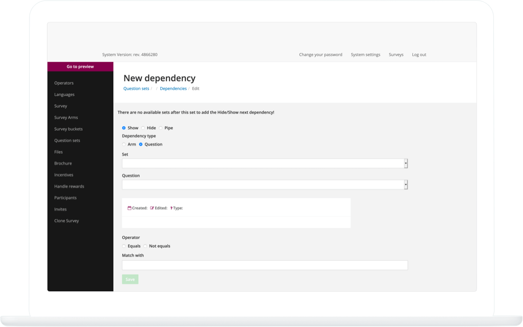 Function Add dependency - RIVM Respondent Driven Sampling