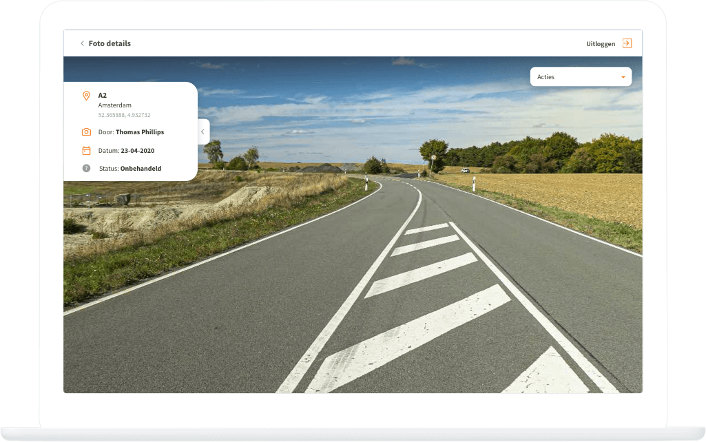 Function Dashboard - Photo details  - Real-Time Road Inspection